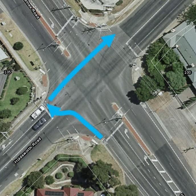 Riding safety suggestion for hook turns