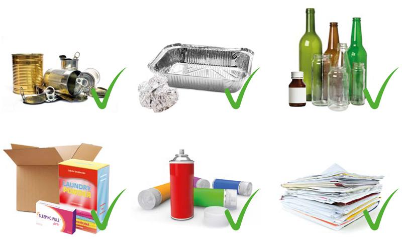 What goes in the recycling bin