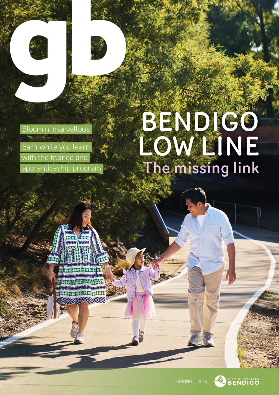The front cover of the GB Magazine Spring 2024 edition, showing a family walking on a path together.