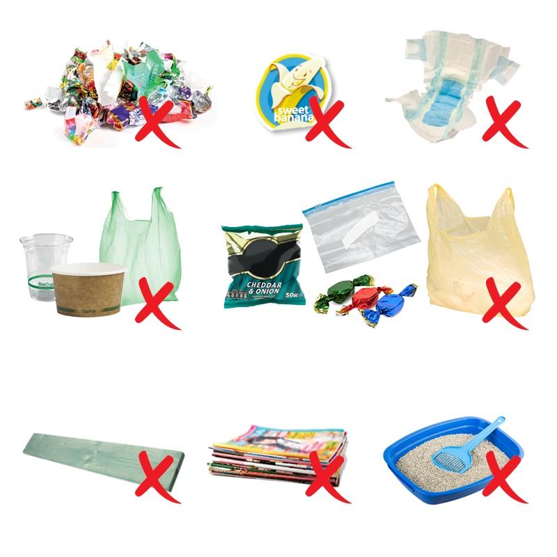 Don't put these items in the organics bin