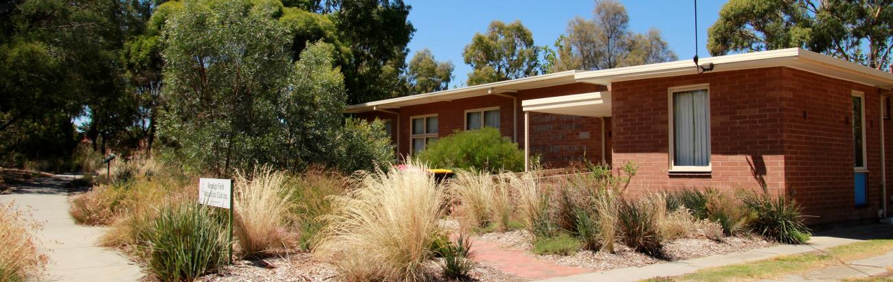 The Golden Square Community Centre, surrounded by a unique native garden, is available for community use and activities.
