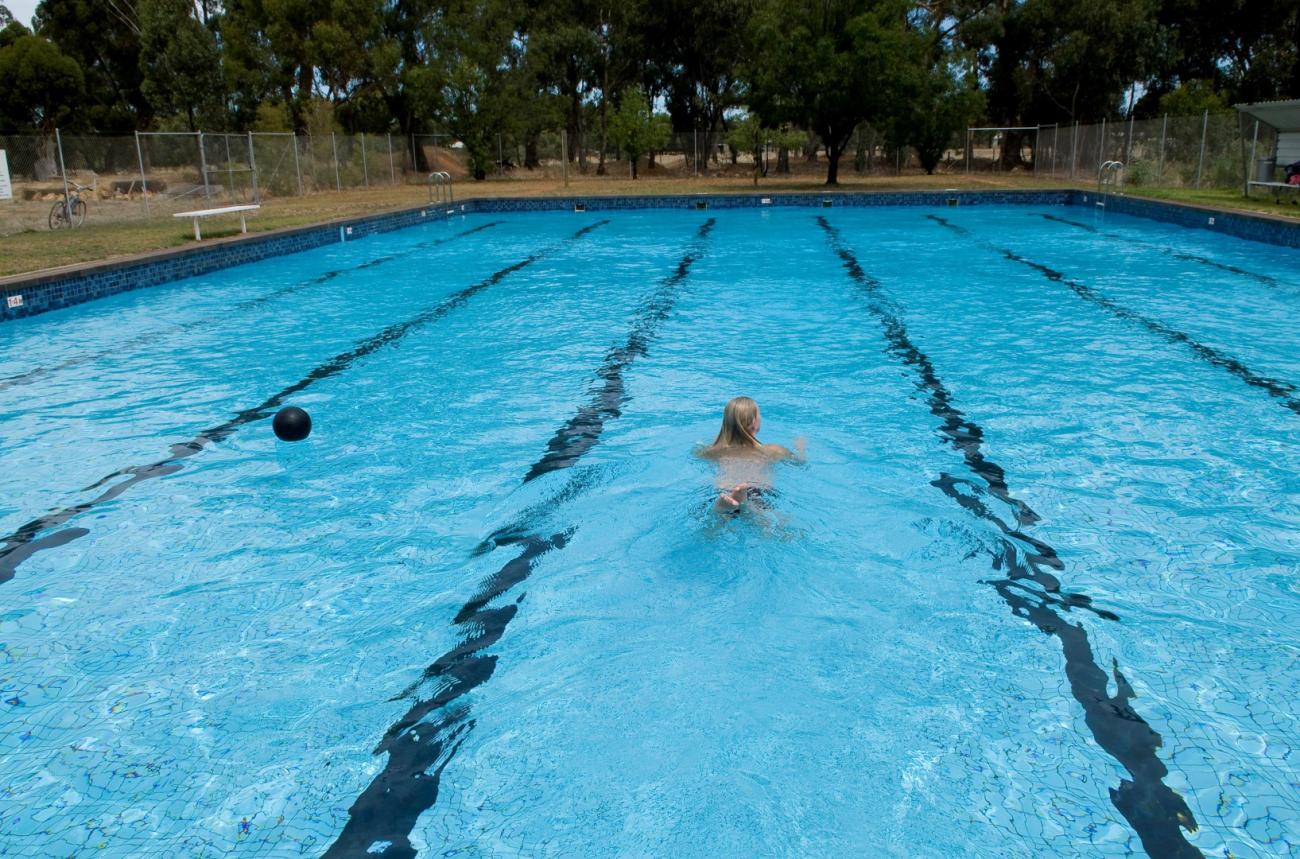Swimmers at Goornong Pool