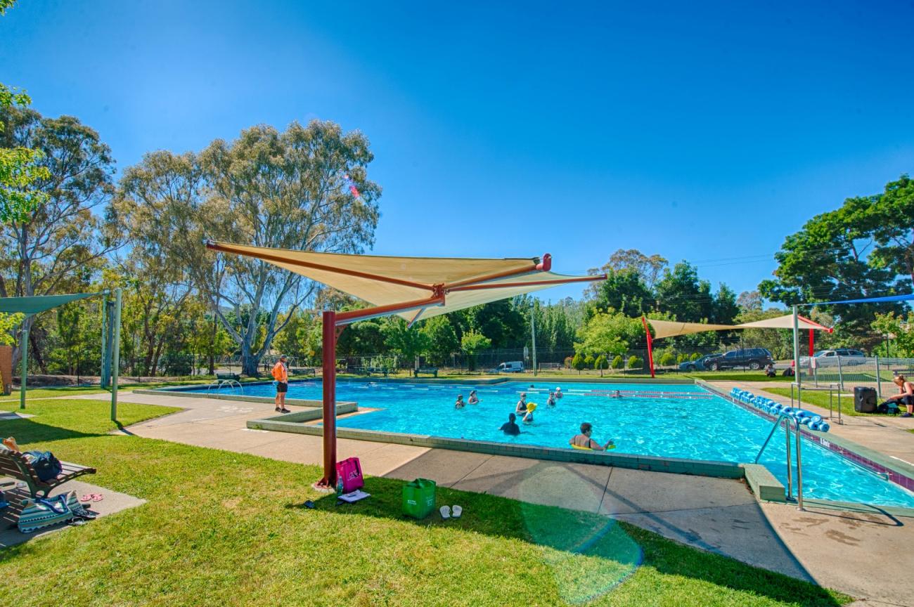 Heathcote Pool with water aerobics activity