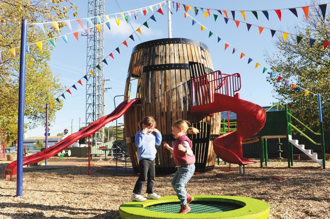 Kids on Trampoline at Heathcote Play Space