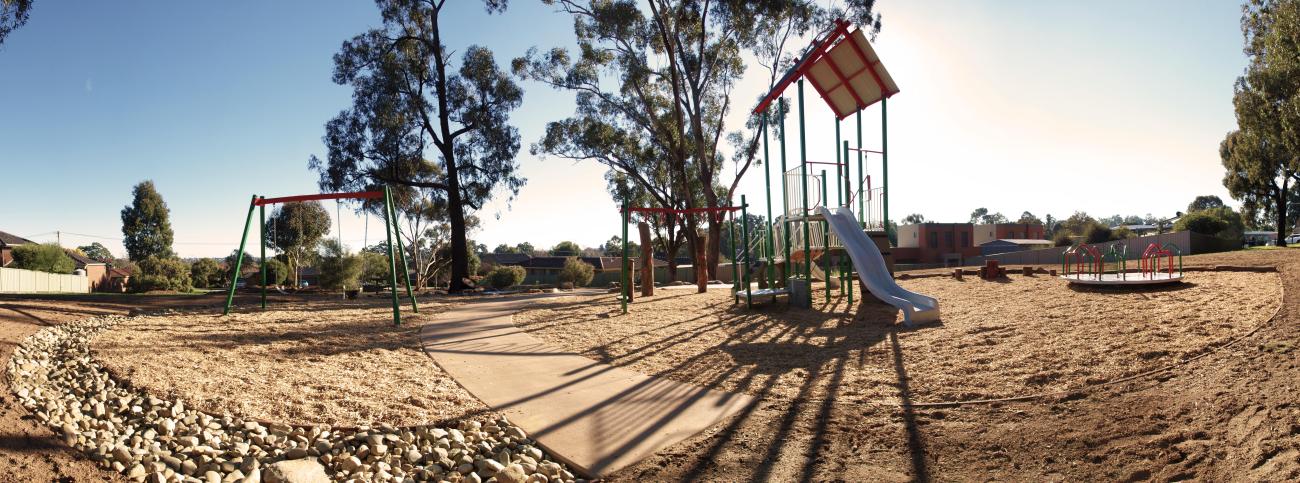 Summit Drive Playspace Kennington has used upcycled materials in it's construction