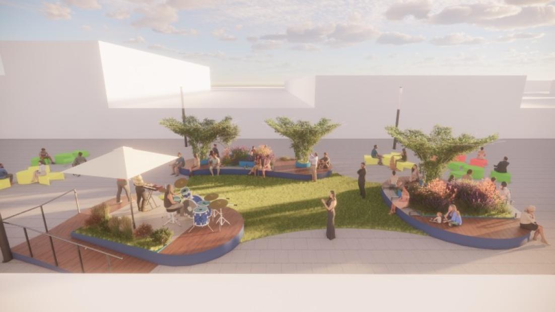 Hargreaves Mall landscaping concept
