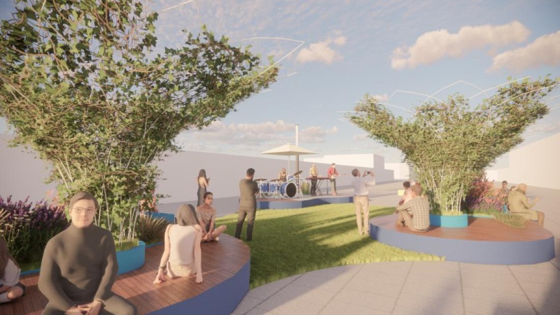 Hargreaves Mall landscaping concept