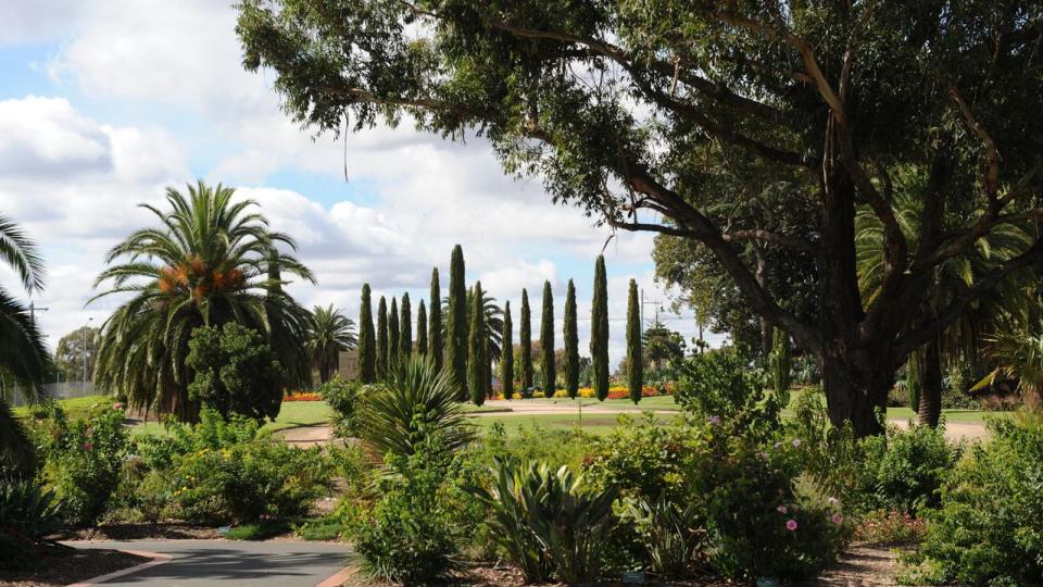 Heritage garden area of the Bendigo Botanic Gardens