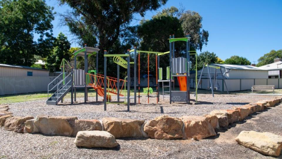Play equipment at Bren Street playspace 