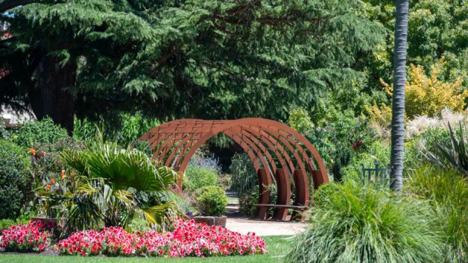 Arch above path at Canterbury Park