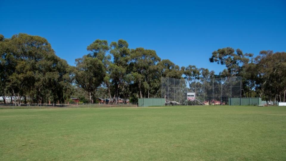 Baseball pitch at Maiden Gully Recreation Reserve