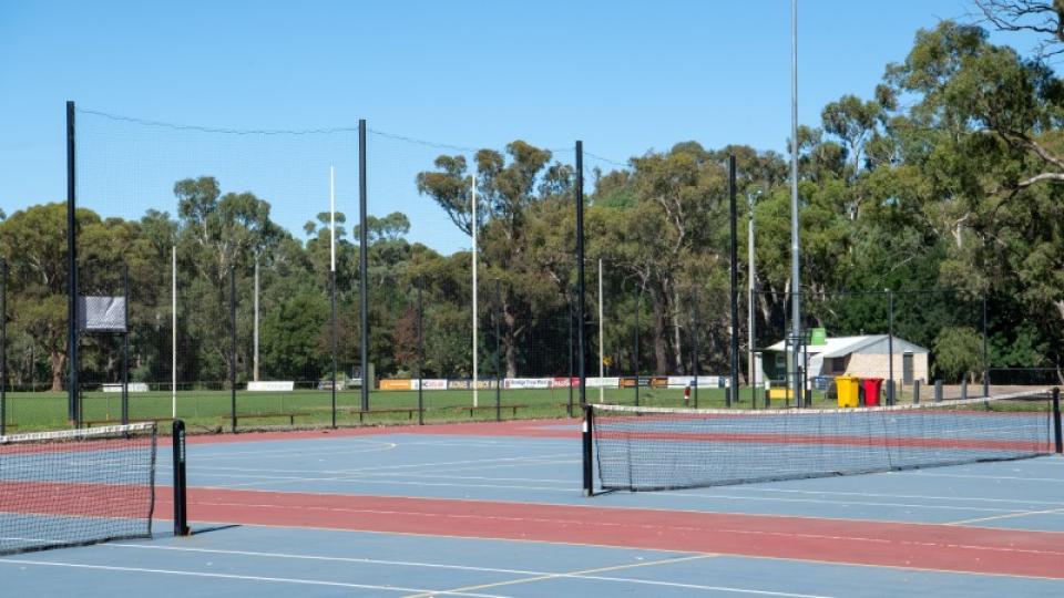 Tennis courts and oval at Malone Park Recreation Reserve