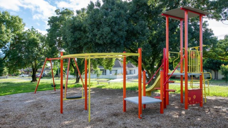 Play equipment at Menzies Court playspace
