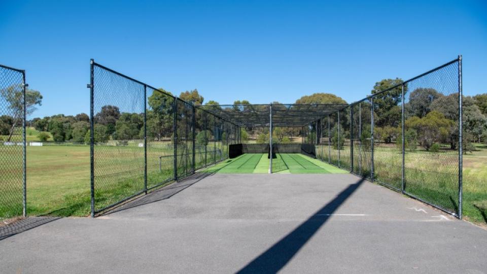Cricket nets at Quarry Hill Recreation Reserve