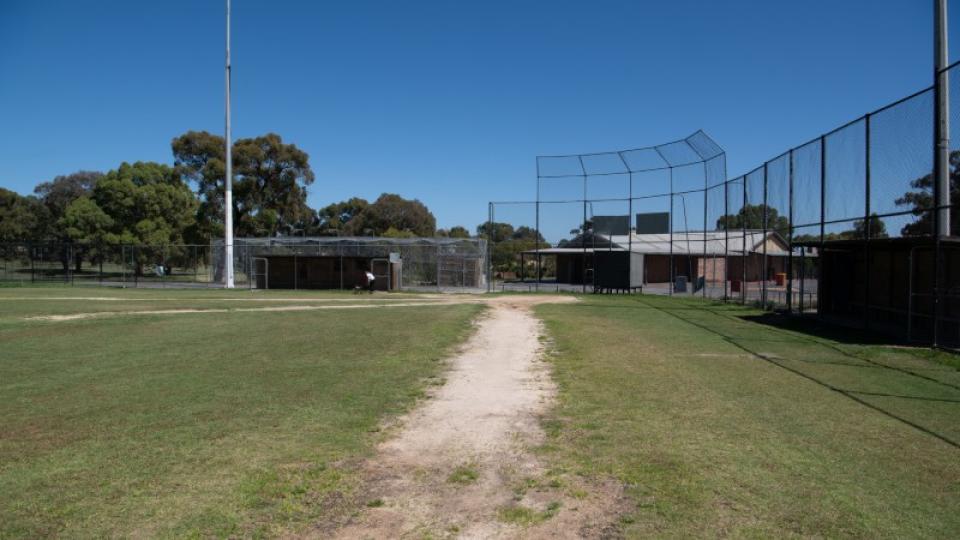 Baseball pitch at Quarry Hill Recreation Reserve