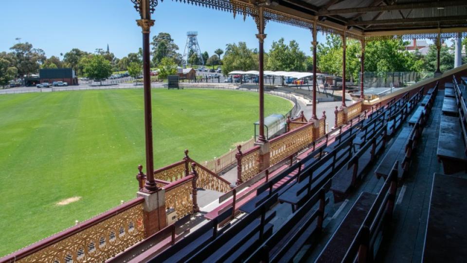 Stands and oval at Queen Elizabeth Oval