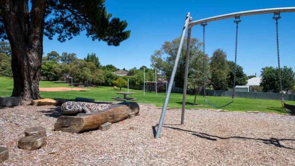 Swing at Ross Park playspace