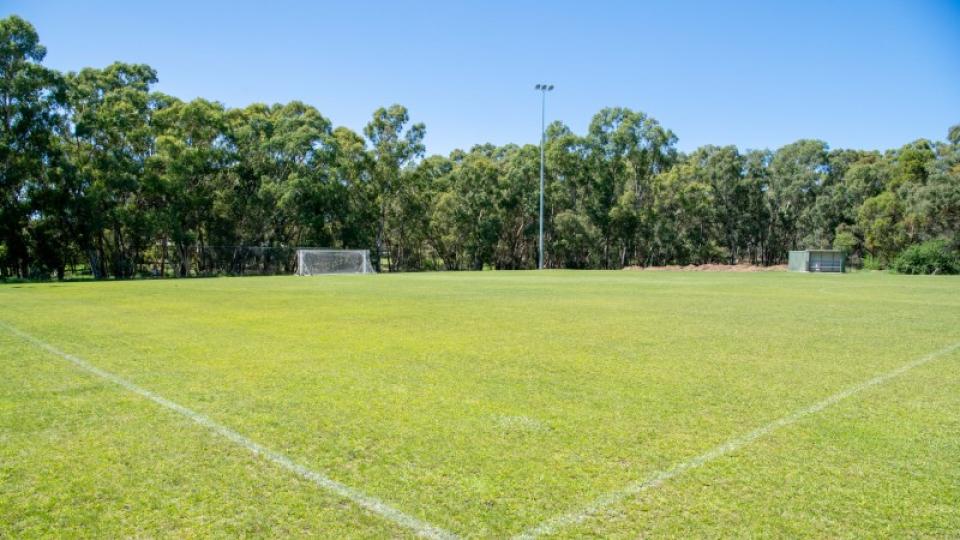 Soccer pitch at Spring Gully Recreation Reserve