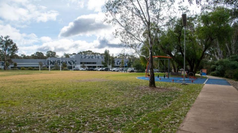 Exercise equipment and path at Browning Street Oval