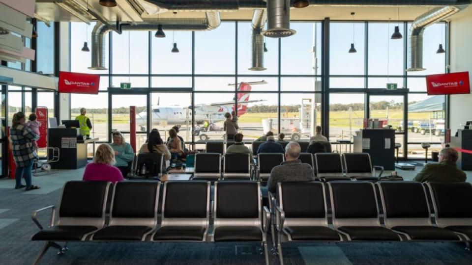 Waiting area at Bendigo Airport