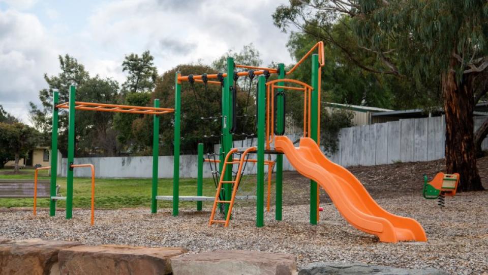 Play equipment at Henkel Street Playspace