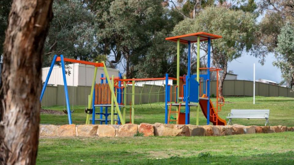 Play equipment at Maxwell Drive Playspace