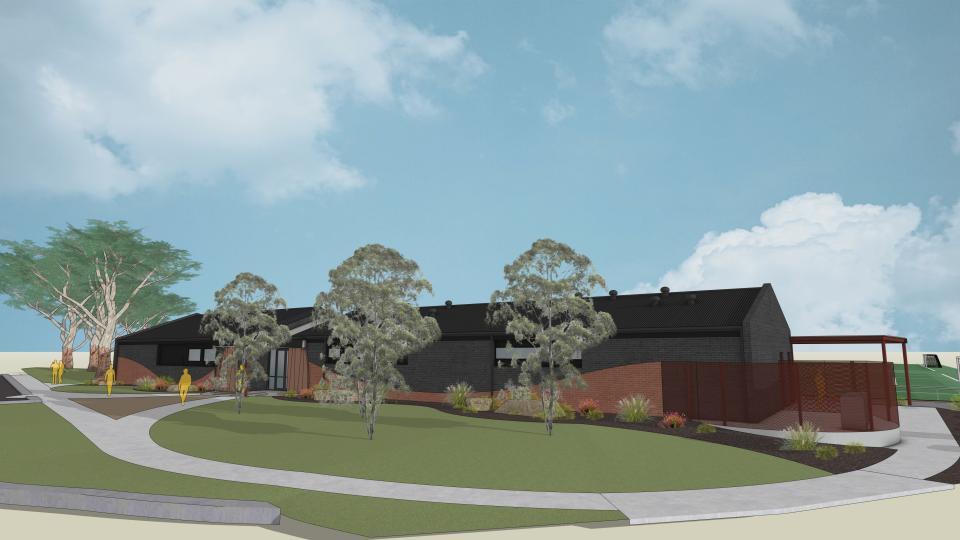 Image showing the full length of the upgraded pavilion.