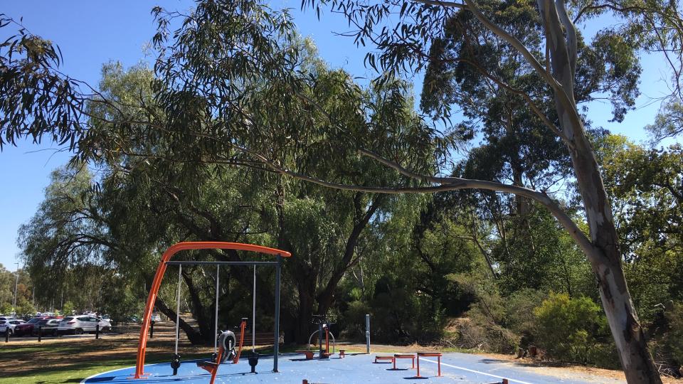 Kangaroo Flat Fitness Equipment located along Bendigo Creek near Gurri Wanyarra