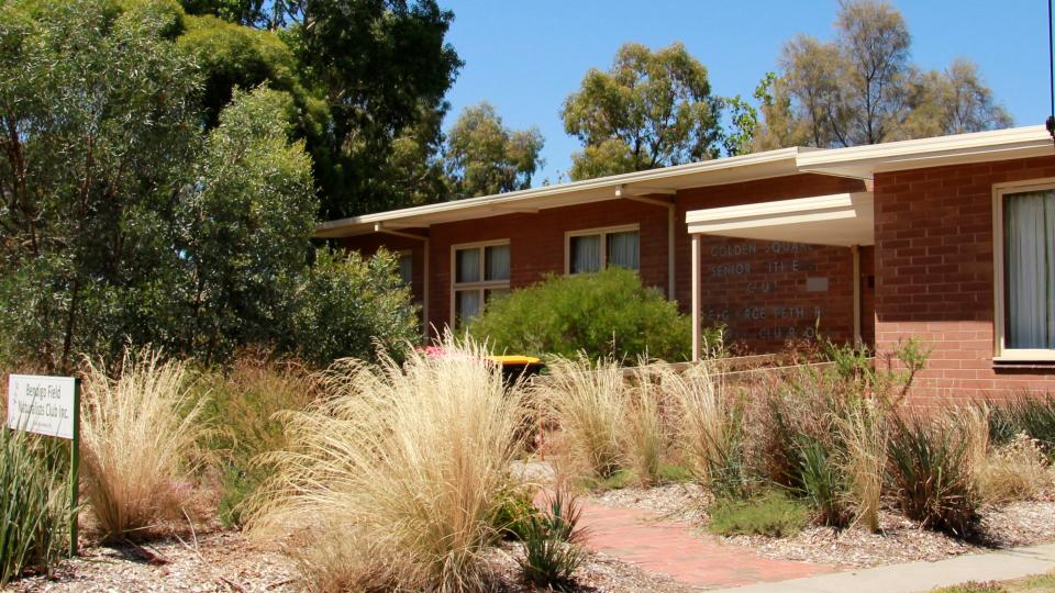 The Golden Square Community Centre, surrounded by a unique native garden, is available for community use and activities.