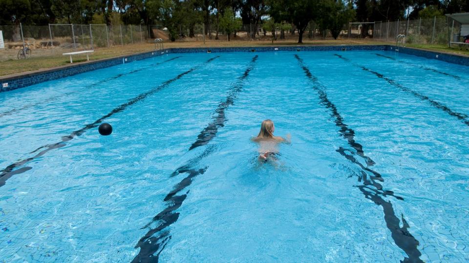 Swimmers at Goornong Pool