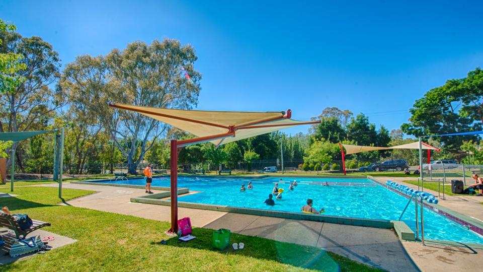 Heathcote Pool with water aerobics activity