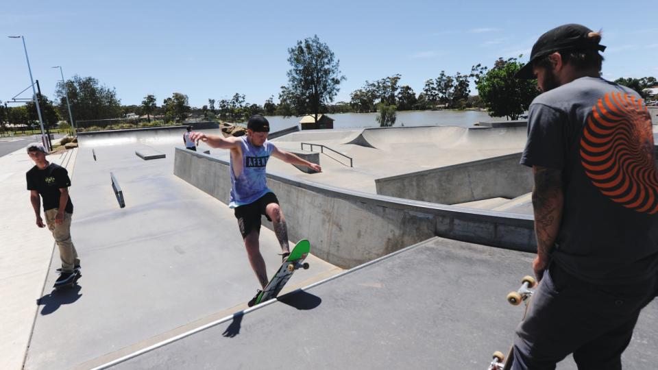 Kids at Skatepark on Boards