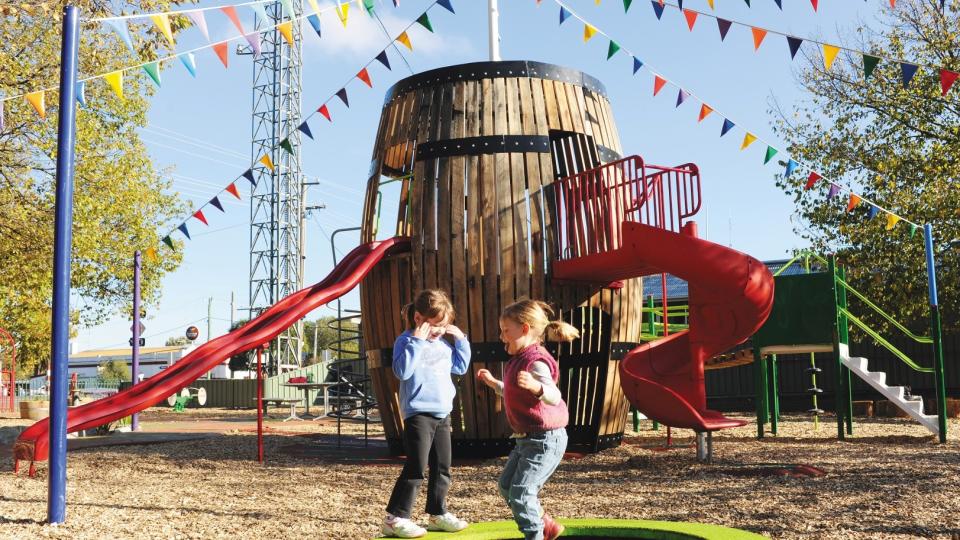 Kids on Trampoline at Heathcote Play Space