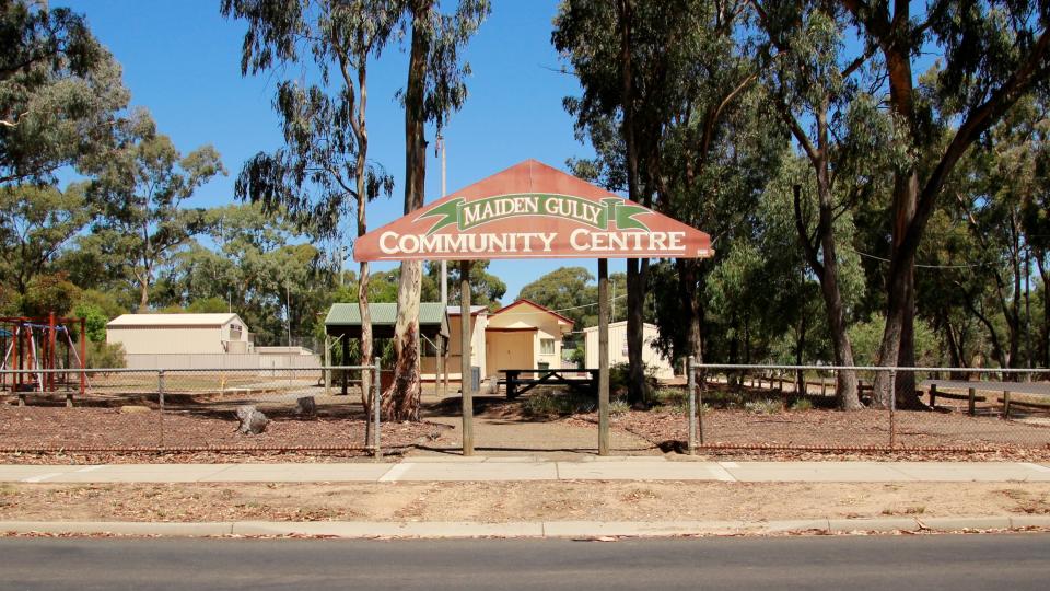 The Maiden Gully Community Centre is a building in a small patch of bushland garden, mainly utilised by the local scouts group.