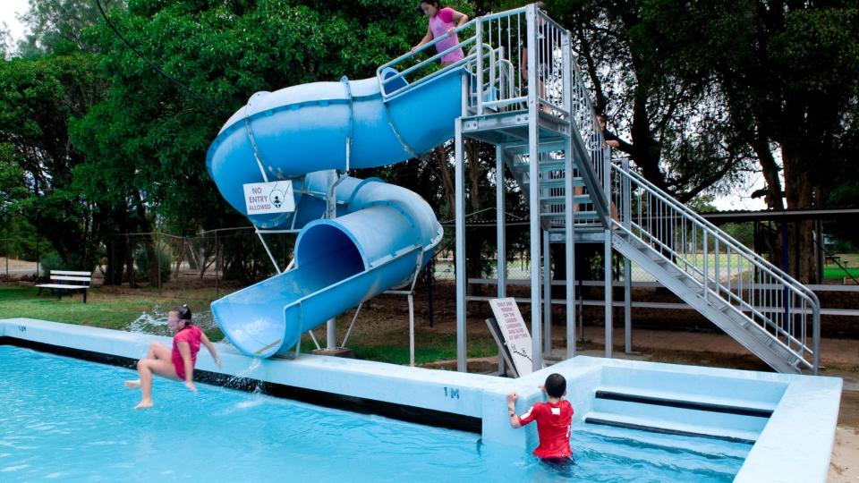 Waterslide at Elmore Swimming Pool